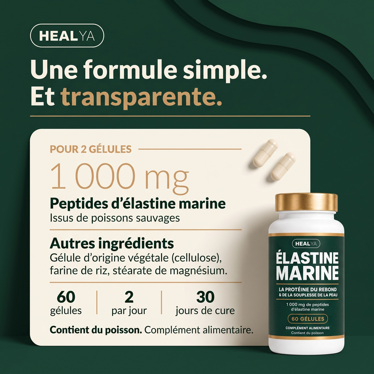 Élastine Marine Healya  1 000 mg — 60 gélules